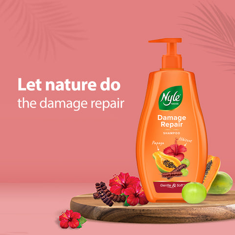 Damage Repair Anti Hairfall Shampoo, With Shikakai And Hibiscus, Gentle and soft shampoo -1L