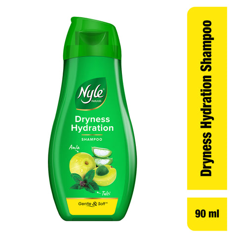 Nyle Naturals Silky and Smooth Anti Hairfall Shampoo, With Tulsi And Amla,Gentle and soft shampoo , PH balanced and Paraben free, 90ml