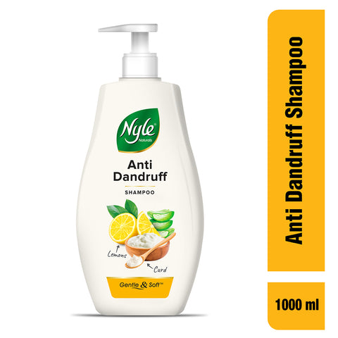 Anti Dandruff Shampoo, With Lemon And Curd,Gentle and soft shampoo -1L