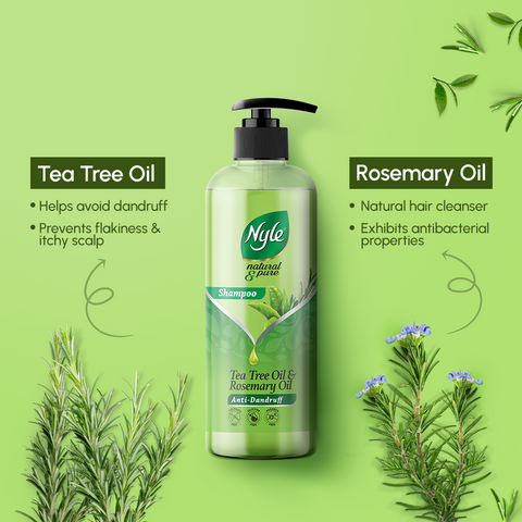 Anti Dandruff Shampoo, With Goodness Of Tea Tree Oil & Rosemary Oil - 475ml