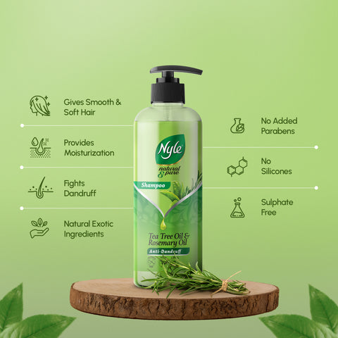 Anti Dandruff Shampoo, With Goodness Of Tea Tree Oil & Rosemary Oil - 475ml