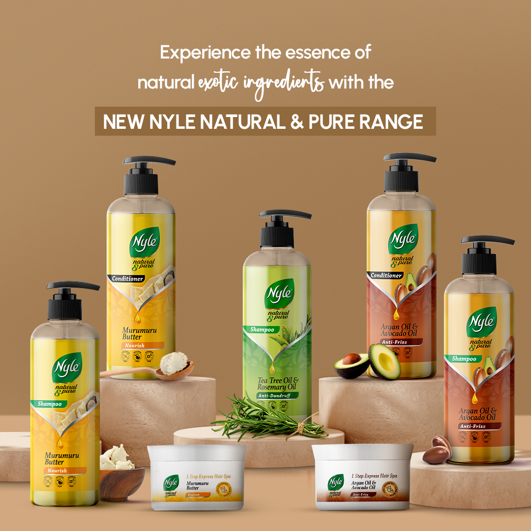 Nyle Natural & Pure Anti-frizz Conditioner,Paraben Free,With Argan Oil & Avocado Oil