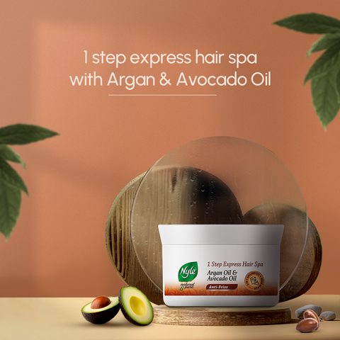 1 Step Express Hair Spa For Frizz Free Hair, 2 in 1 Shampoo & Mask, With Argan Oil & Avocado Oil